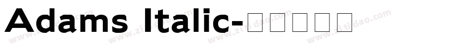 Adams Italic字体转换
